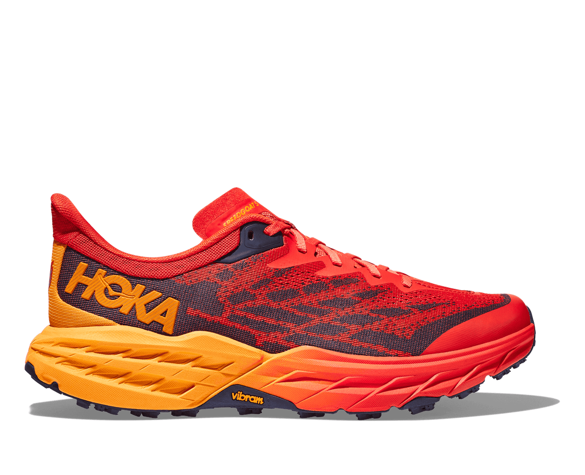Hoka Speedgoat 5 Mens 12.5 D Trail Running Shoes Fiesta Radiant Yellow 1123157 Hoka MEN main image 4