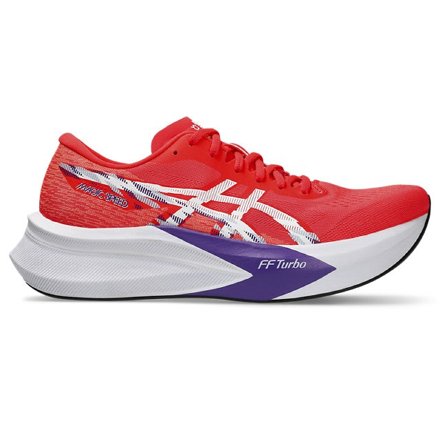 (取寄) アシックス メンズ マジック スピード 4 ランニング シューズ - メンズ Asics men Magic Speed 4 Running Shoe - Men's Flash Red/White Asics - Men's Magic Speed 4 | Lightweight Running Shoe – Running Lab