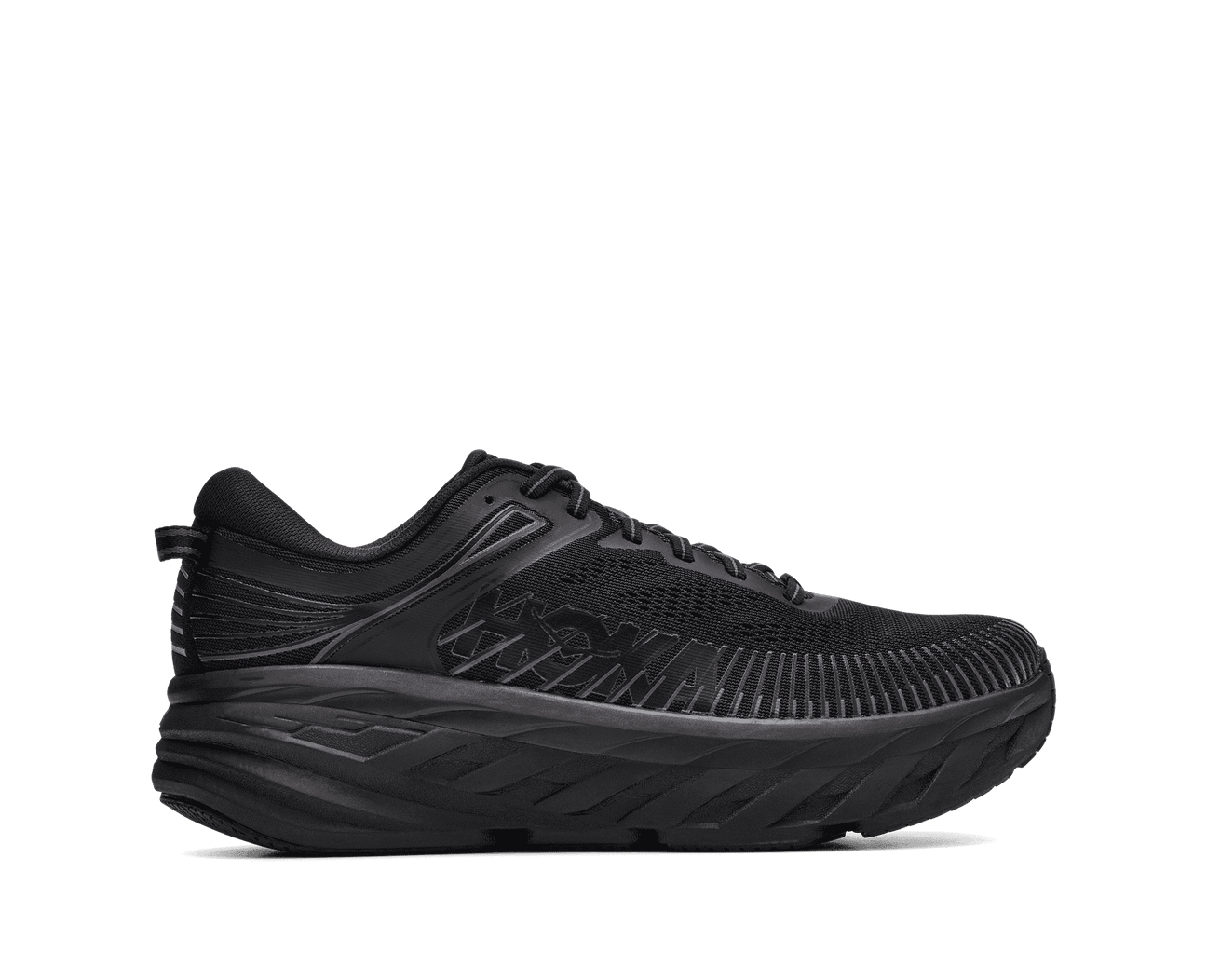 Hoka one one bondi 7 Men\'s Black and White Bondi 7 Cushioning Running Shoes Men main image 2