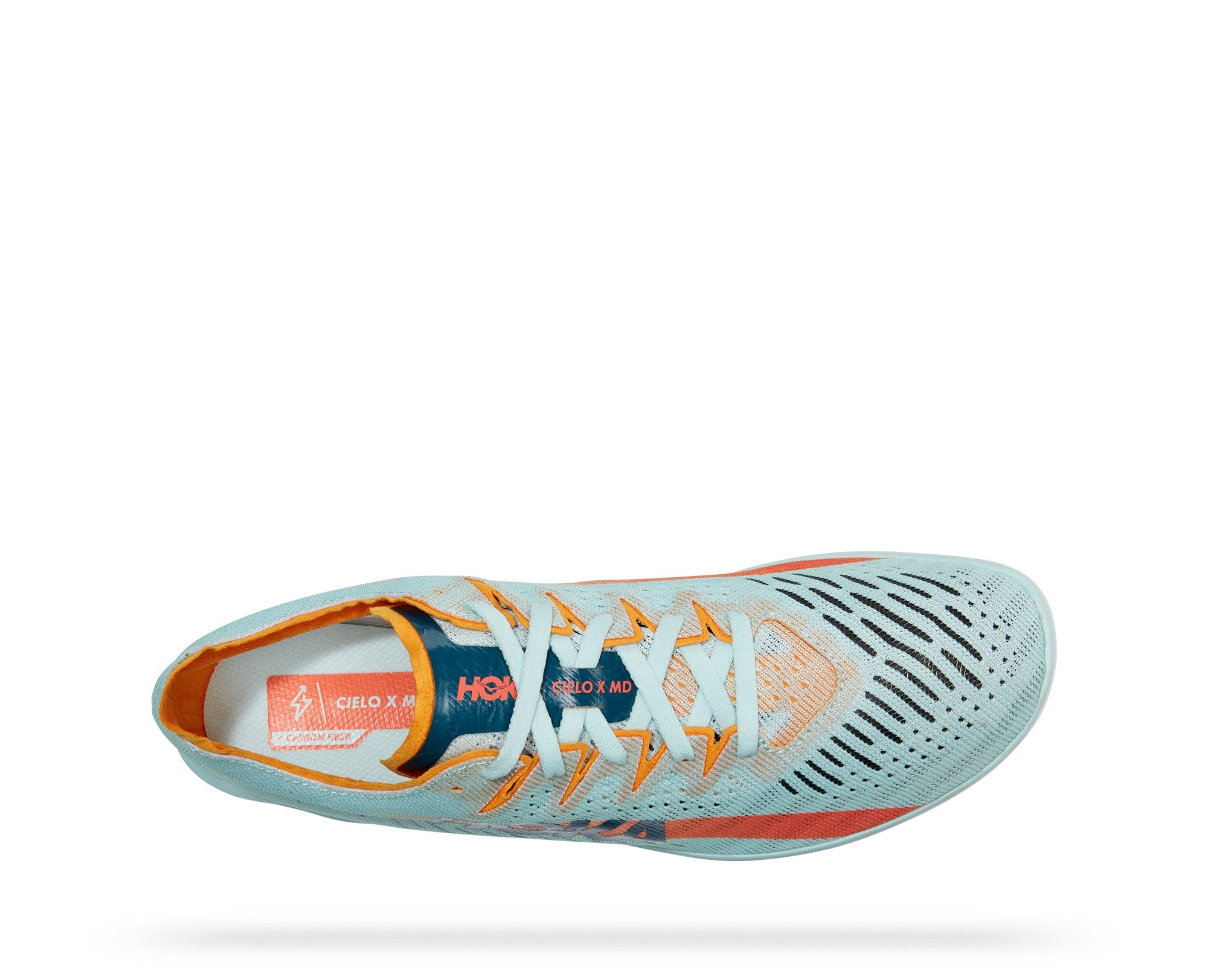 Hoka Cielo‎ X MD Mens Track Spikes Ice Blue Orange Carbon Plate Racing Shoes NEW Cielo X 3 MD Racing Spike | HOKA® main image 4