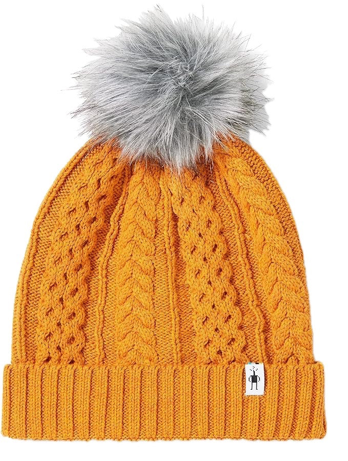 Smartwool - Lodge Girl Beanie | Cable Knit Pom Hat – Running Lab display picture 1