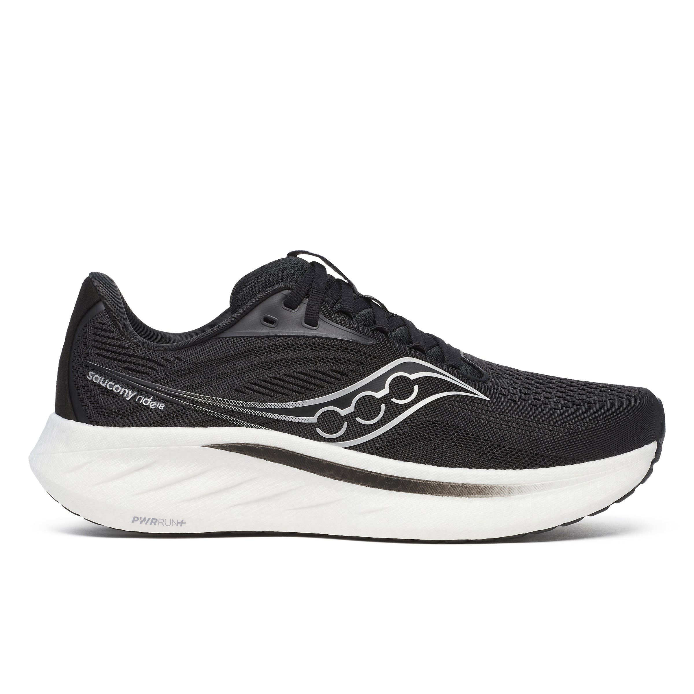 (取寄) サッカニー メンズ ライド 18 Saucony men Ride 18 Black/White Saucony - Men's Ride 18 | Neutral Cushioned Running Shoe – Running Lab