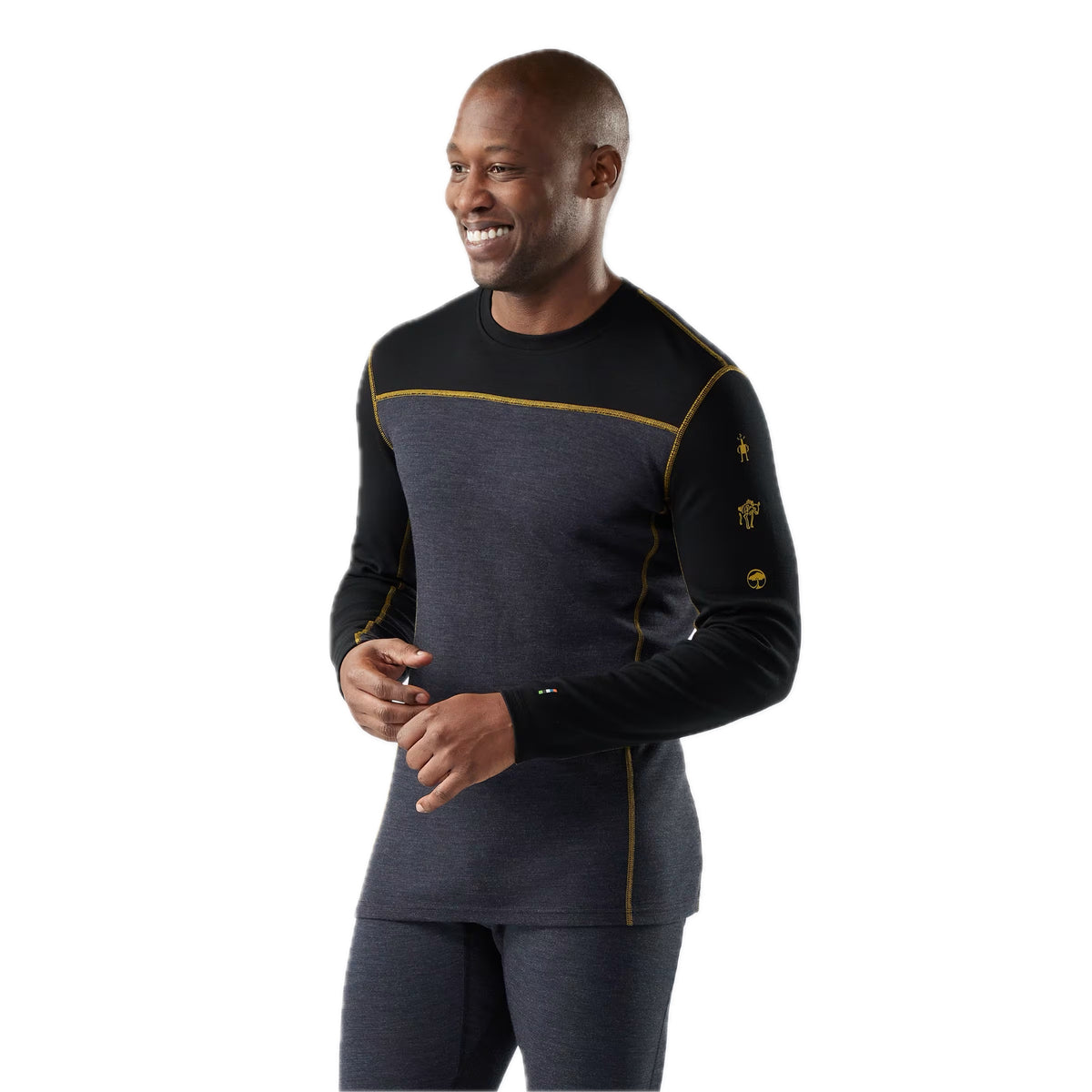 Smartwool - Men's Classic Thermal Merino Base Layer Colorblock Crew ...