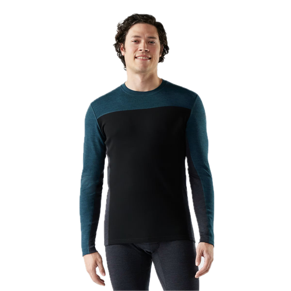 Smartwool - Men's Classic Thermal Merino Base Layer Colorblock Crew ...